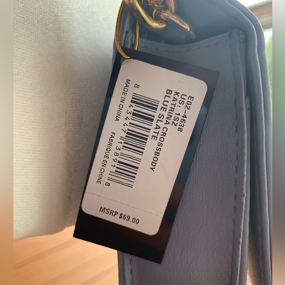 Bebe Katrina Quilted Crossbody-Blue Slate-Purse-NWT - Picture 5 of 15